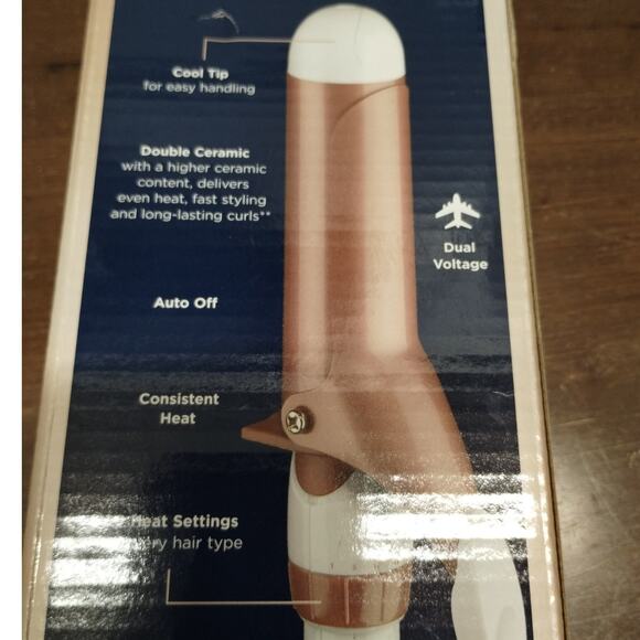 Conair NEW in Box Double Ceramic Rose Gold 1.5 Inch Curling Iron - Picture 3 of 7